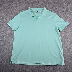 Calvin Klein Liquid Touch Aqua Shirt Mens XL Polo Short Sleeve 100% Cotton Soft
